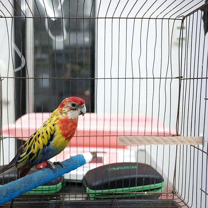 Natural Wood Bird Perch Paw Grinding Stick 14Cm for Parakeets Cockatiels Small Birds - Image 5